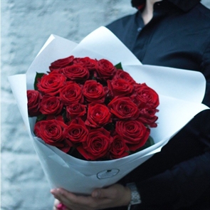 21 Красная роза 50 см