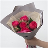 Букет "5 красных пионовидных роз Пиано" - фото 5993