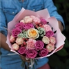С пионовидной розой и ягодами(Розовый) - фото 4593