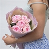 Букет "5 розовых пионовидных роз" - фото 5995