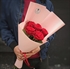Монобукет из 5 красных роз 50 см - фото 6915